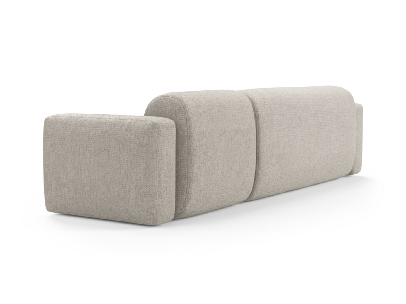 Cosmopolitan Design venstrevendt modulhjørnesofa, "Strino", 3-seter, 308 × 136 × 78 cm, Sorella, svarte plastben