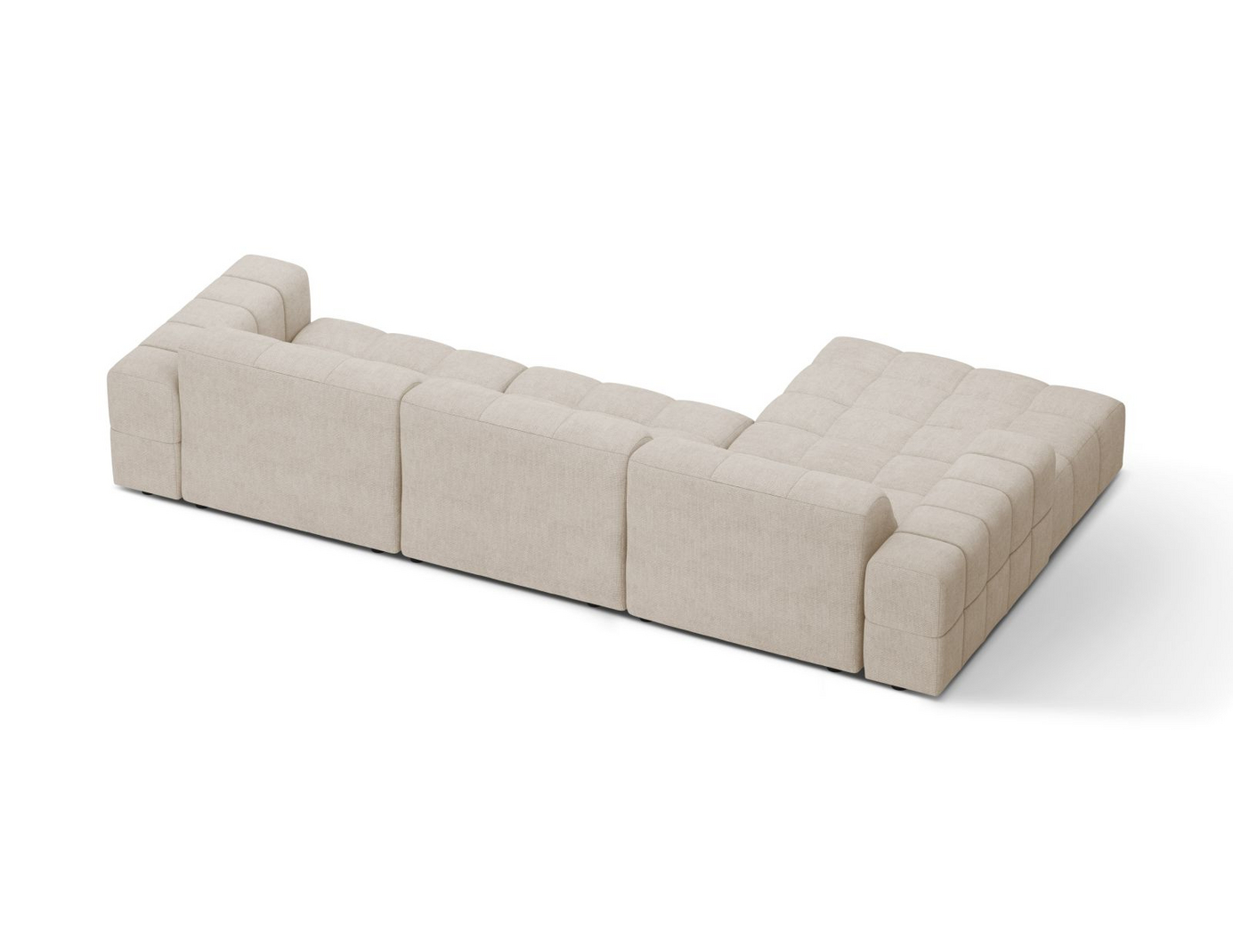 Cosmopolitan Design venstrevendt hjørnesofa, "Chicago", 4-seter, 294 × 167 × 78 cm, Eden 10, svarte plastben