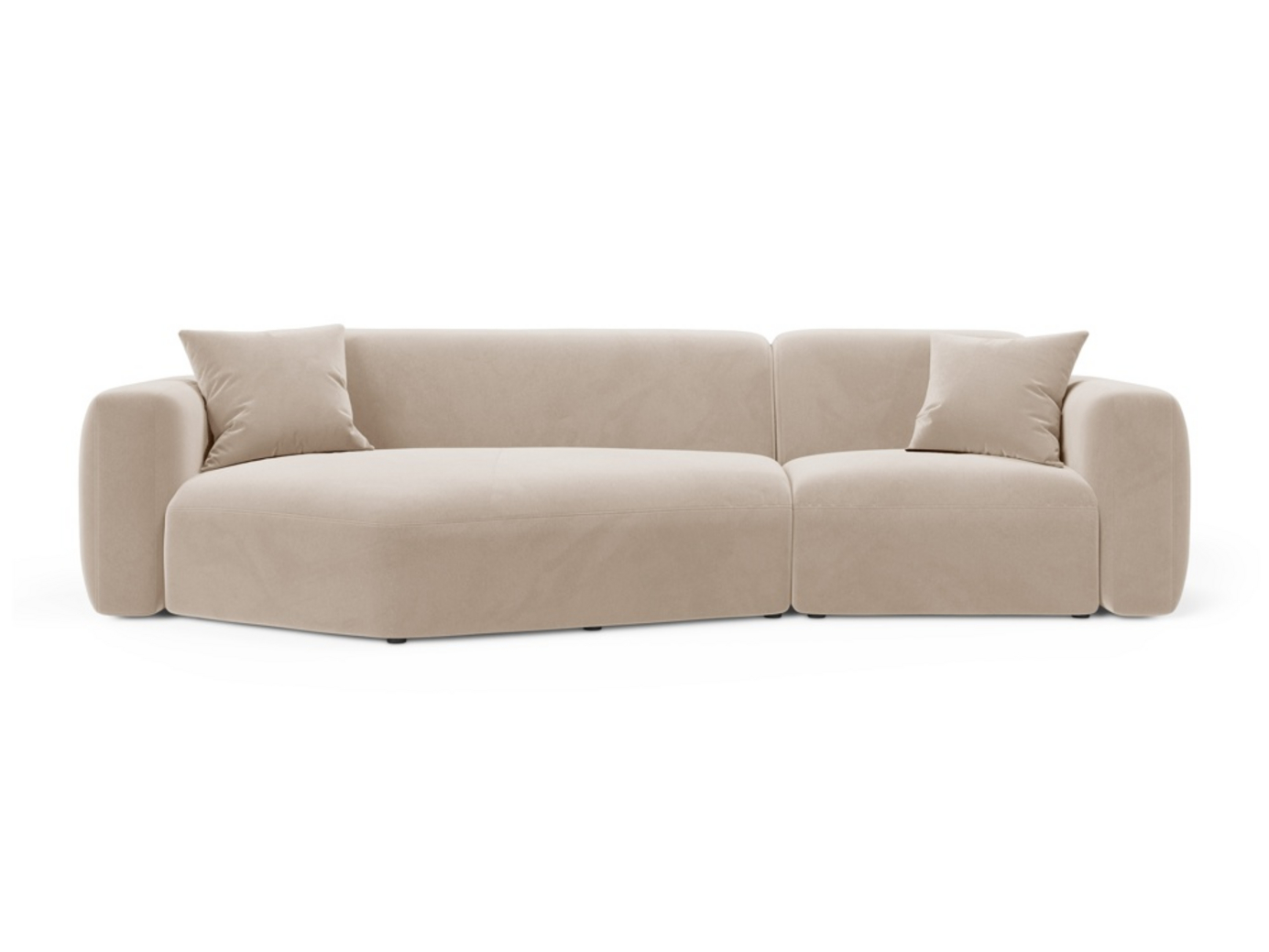 Cosmopolitan Design venstrevendt fløyelsmodulhjørnesofa, 