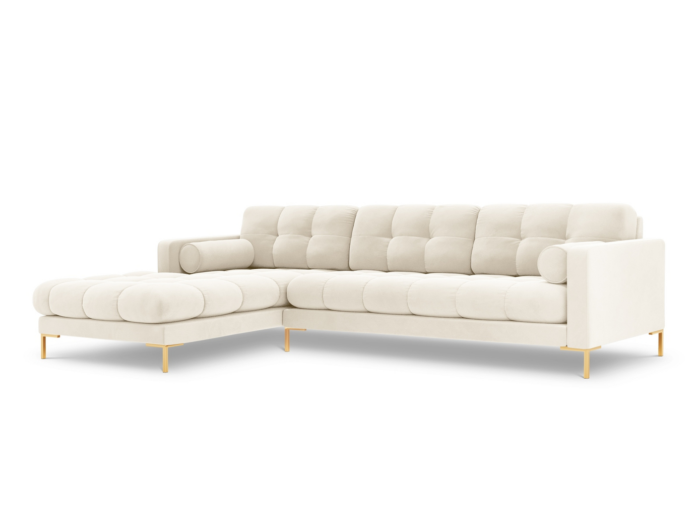 Cosmopolitan Design venstrevendt fløyelshjørnesofa, 