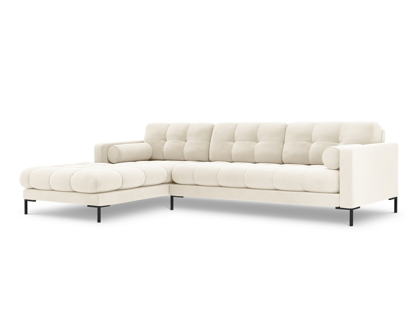 Cosmopolitan Design venstrevendt fløyelshjørnesofa, 