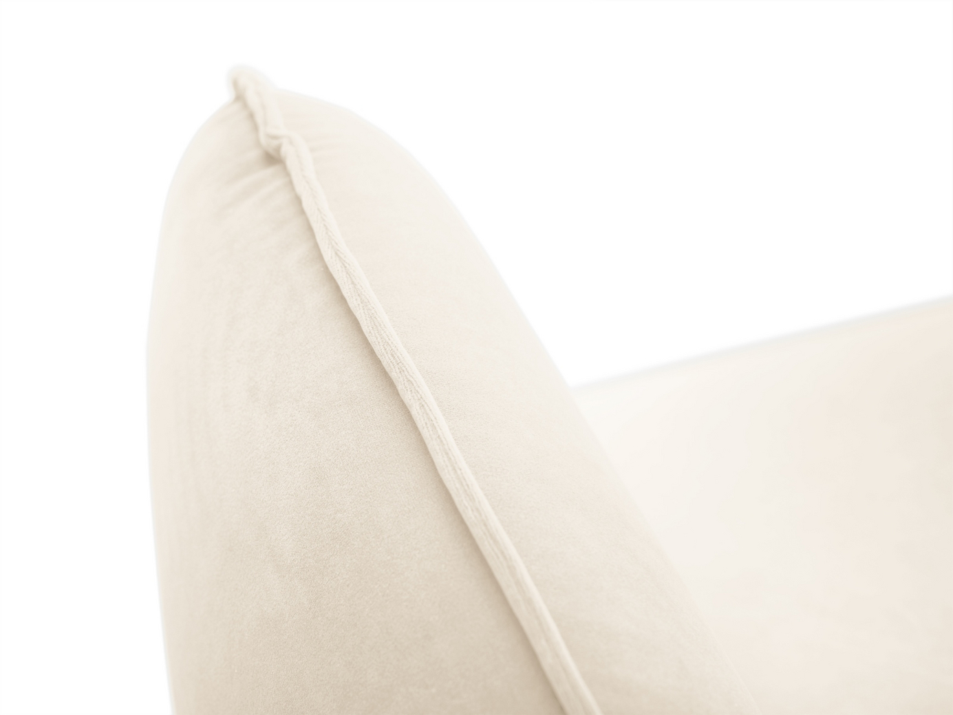 Cosmopolitan Design venstrevendt fløyelshjørnesofa, "Vienna", 6-seter, 275 × 185 × 95 cm, Bluvel, gullfargede metallben