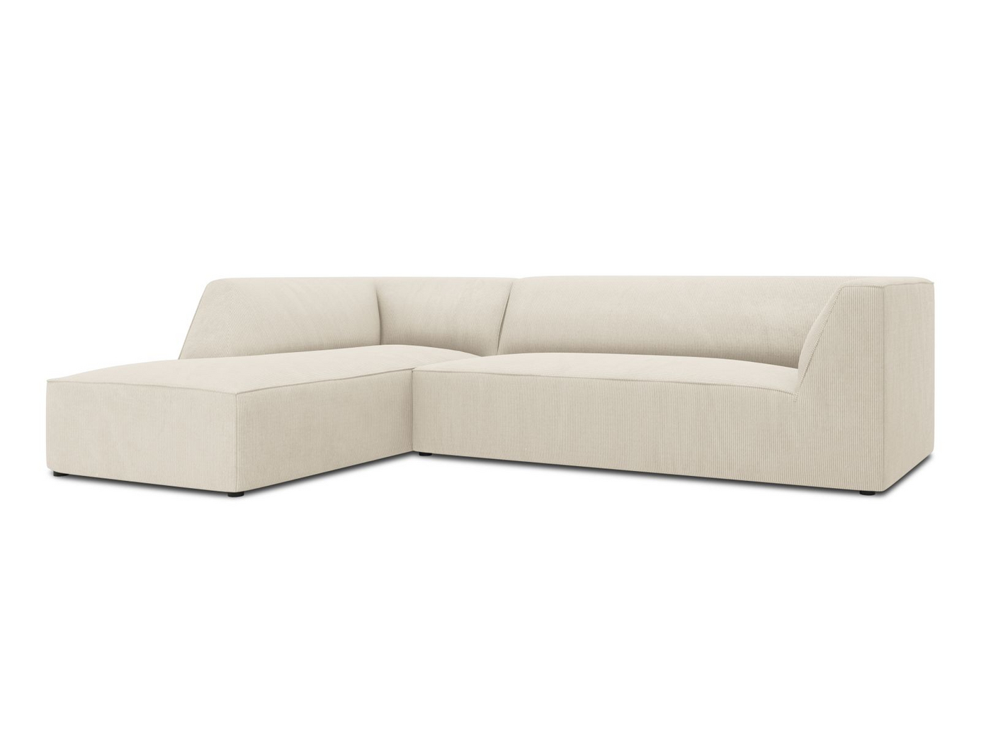 Cosmopolitan Design venstrevendt modulhjørnesofa, "Siena", 4-seter, 273 × 180 × 69 cm, Scala, svarte plastben, Variant LC_M_100