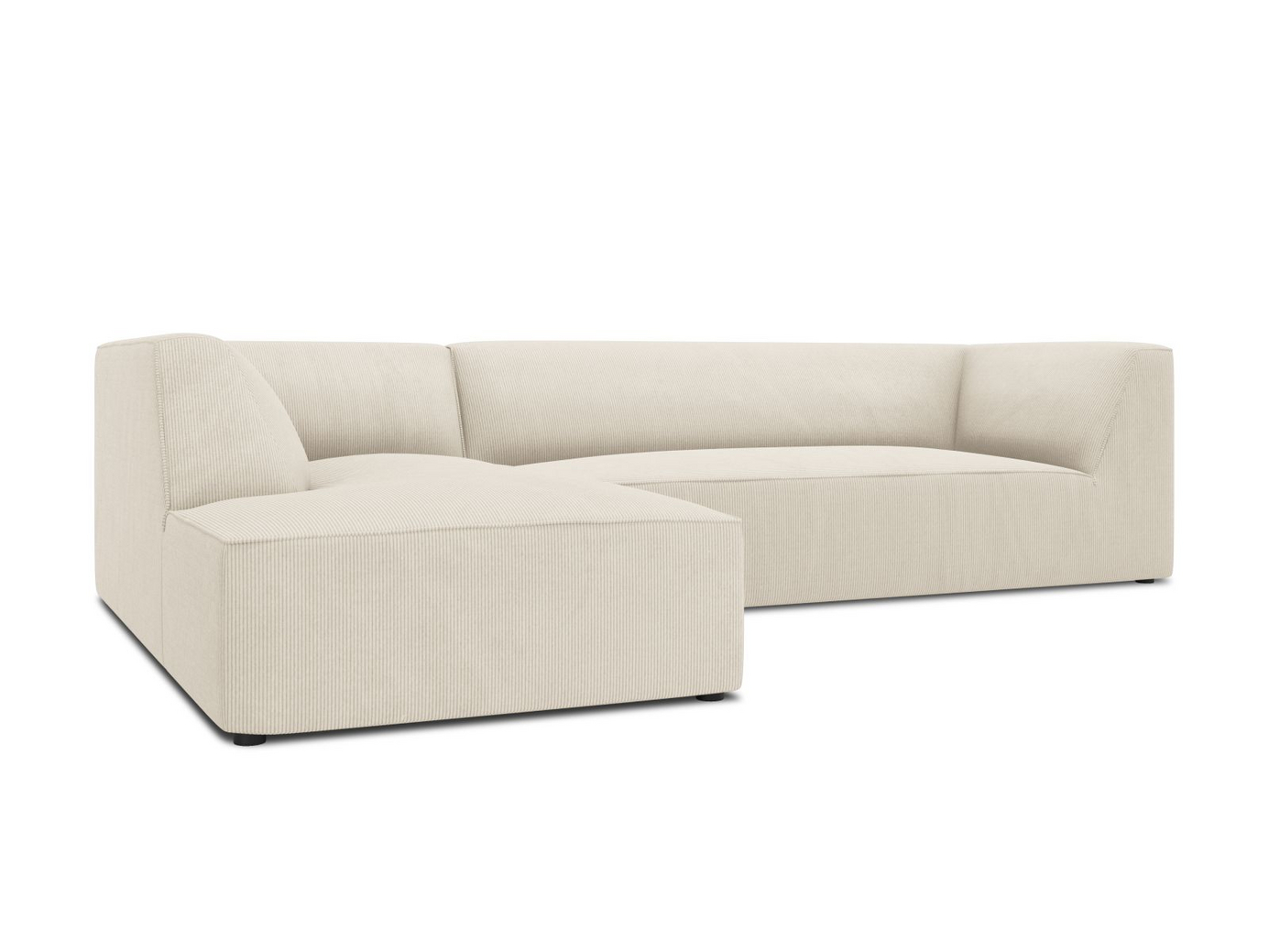 Cosmopolitan Design venstrevendt modulhjørnesofa, "Siena", 4-seter, 273 × 180 × 69 cm, Scala, svarte plastben, Variant LC_M_100