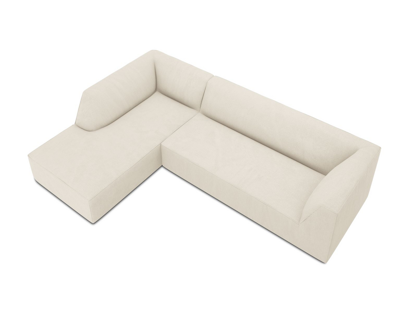 Cosmopolitan Design venstrevendt modulhjørnesofa, "Siena", 4-seter, 273 × 180 × 69 cm, Scala, svarte plastben, Variant LC_M_100