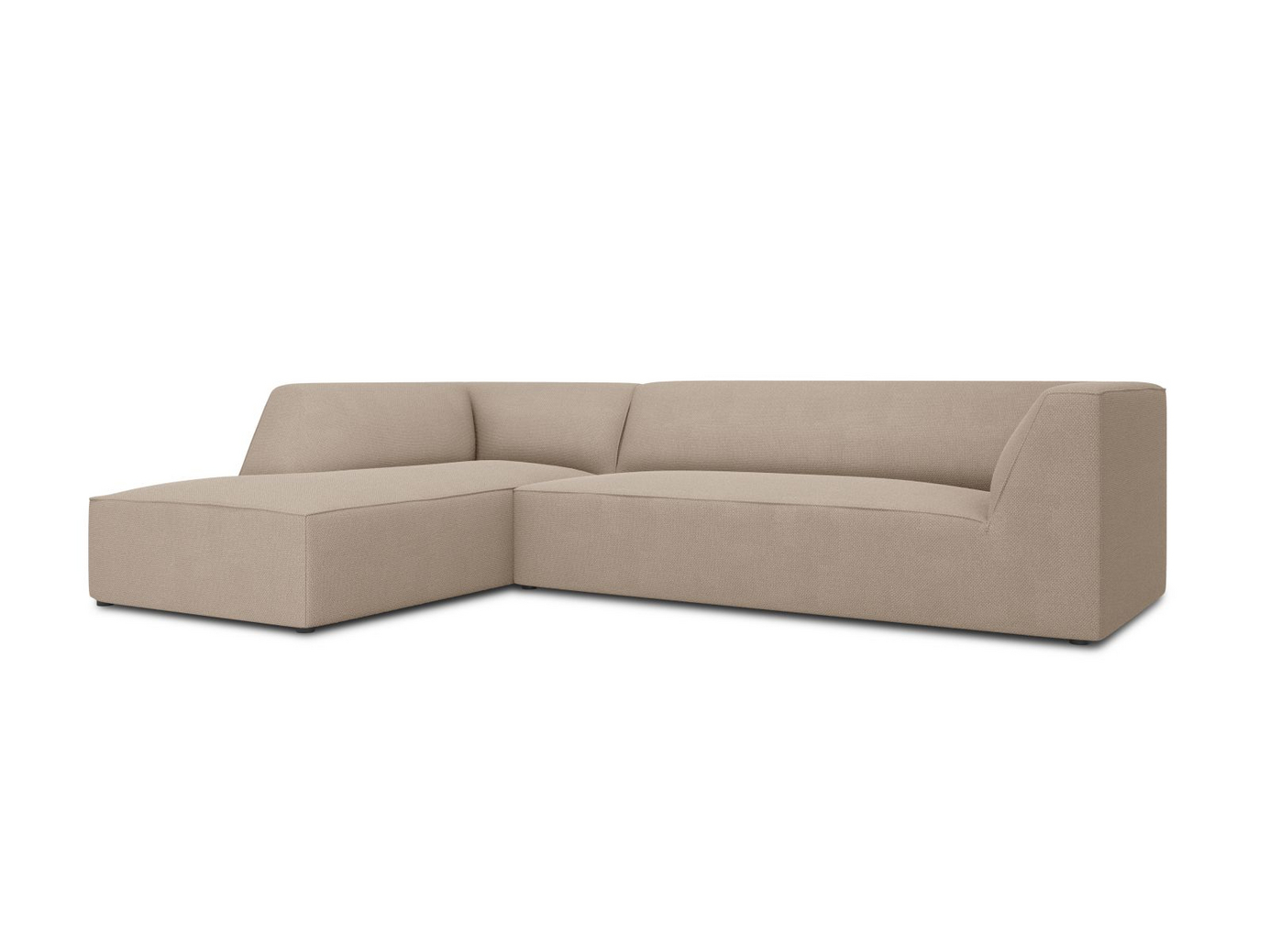 Cosmopolitan Design venstrevendt modulhjørnesofa, "Siena", 4-seter, 273 × 180 × 69 cm, Ottawa, svarte plastben, Variant LC_M_137