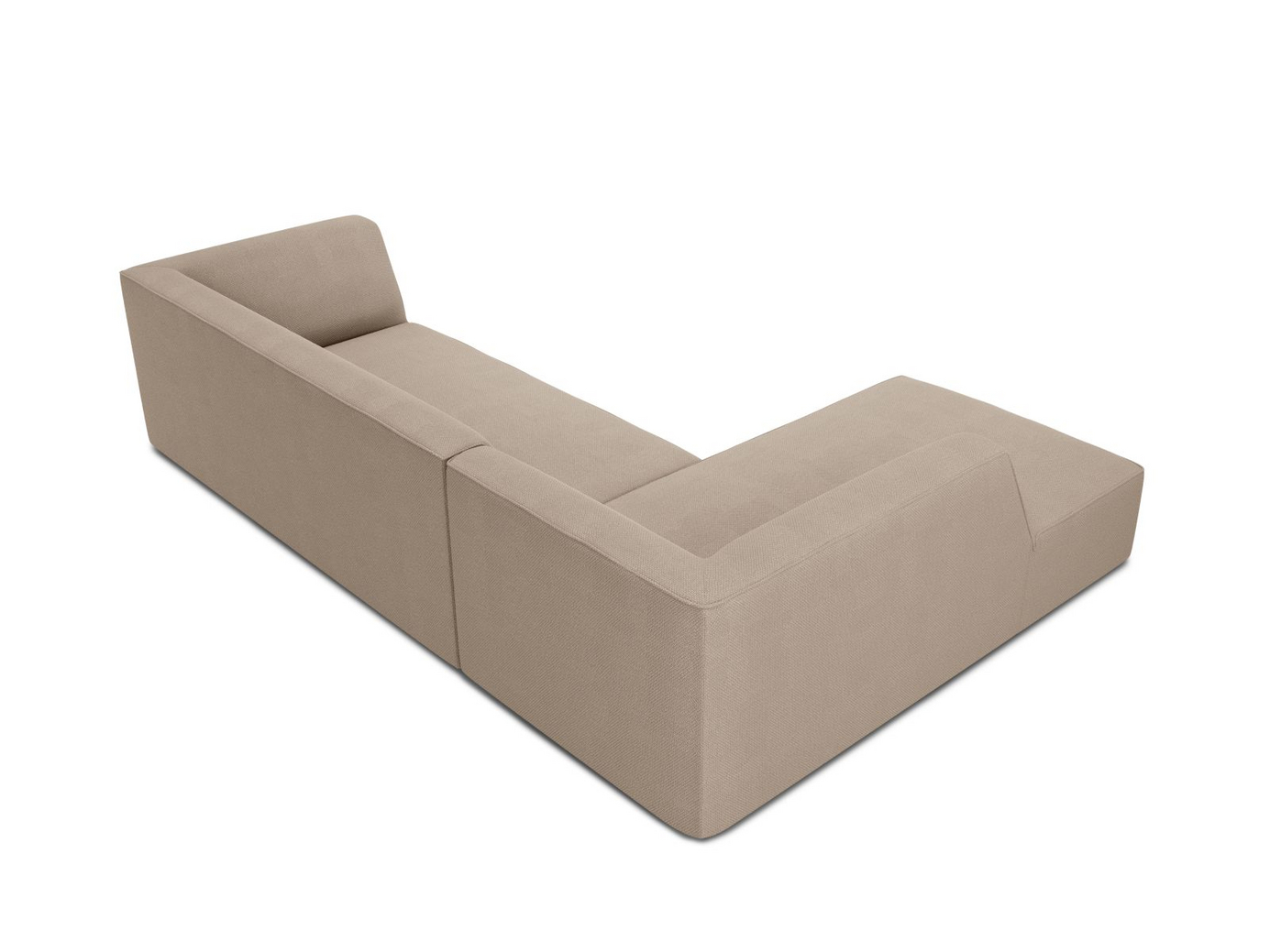 Cosmopolitan Design venstrevendt modulhjørnesofa, "Siena", 4-seter, 273 × 180 × 69 cm, Ottawa, svarte plastben, Variant LC_M_137