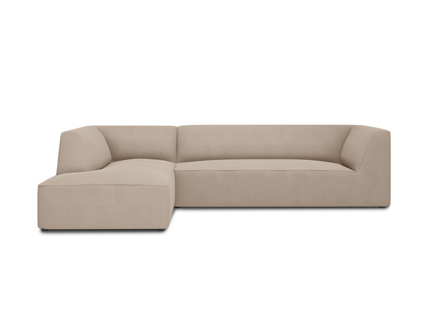 Cosmopolitan Design venstrevendt modulhjørnesofa, "Siena", 4-seter, 273 × 180 × 69 cm, Ottawa, svarte plastben, Variant LC_M_137