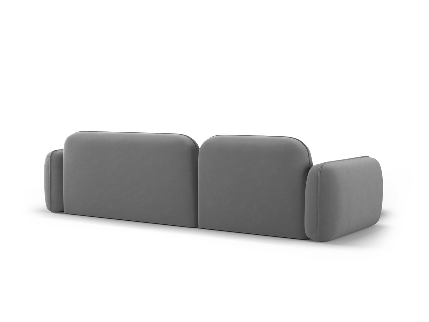 Cosmopolitan Design venstrevendt fløyelsmodulhjørnesofa, "Sydney", 4-seter, 275 × 165 × 70 cm, Casino, svarte plastben