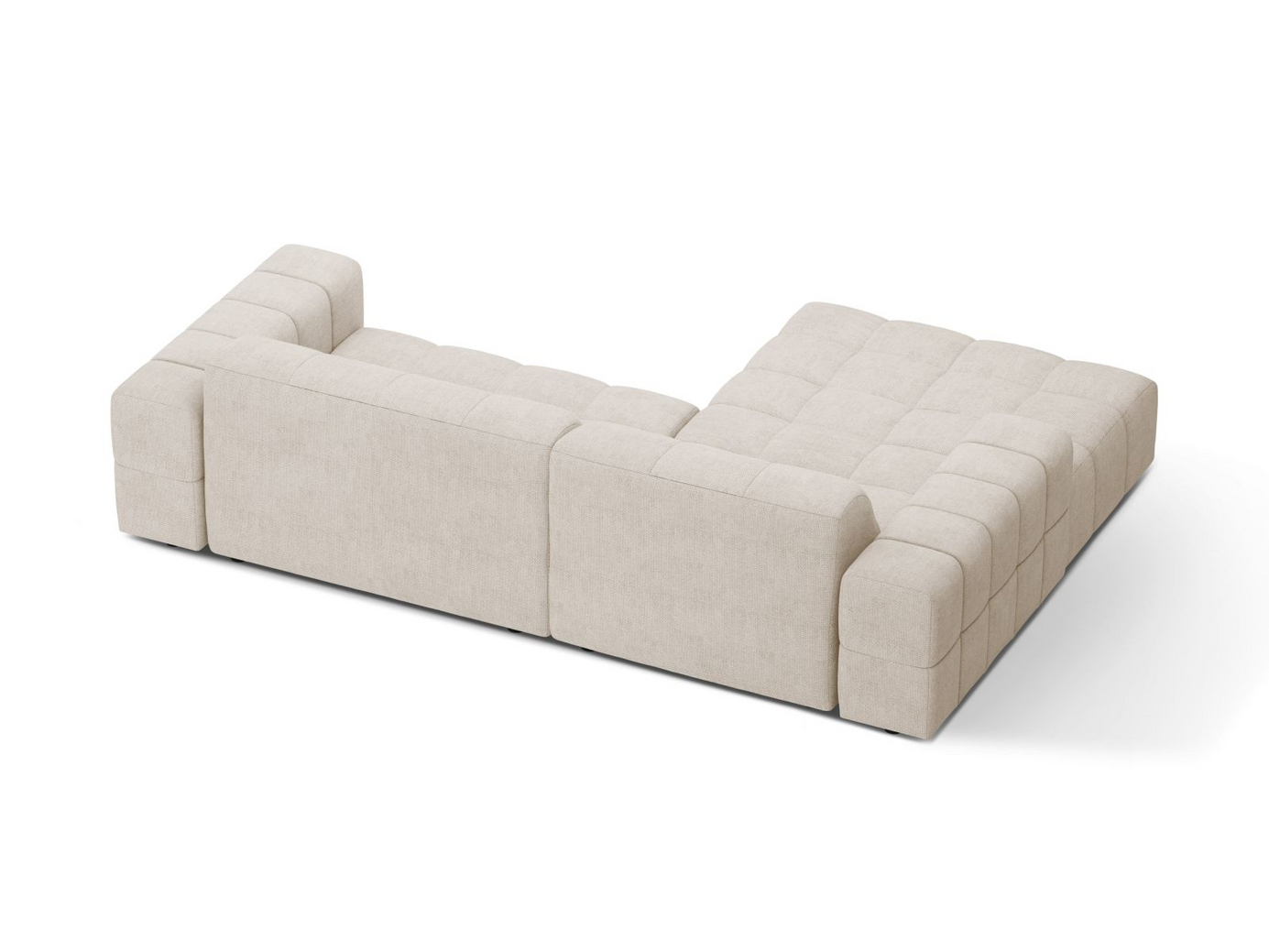 Cosmopolitan Design venstrevendt hjørnesofa, "Chicago", 3-seter, 234 × 167 × 78 cm, Eden 10, svarte plastben