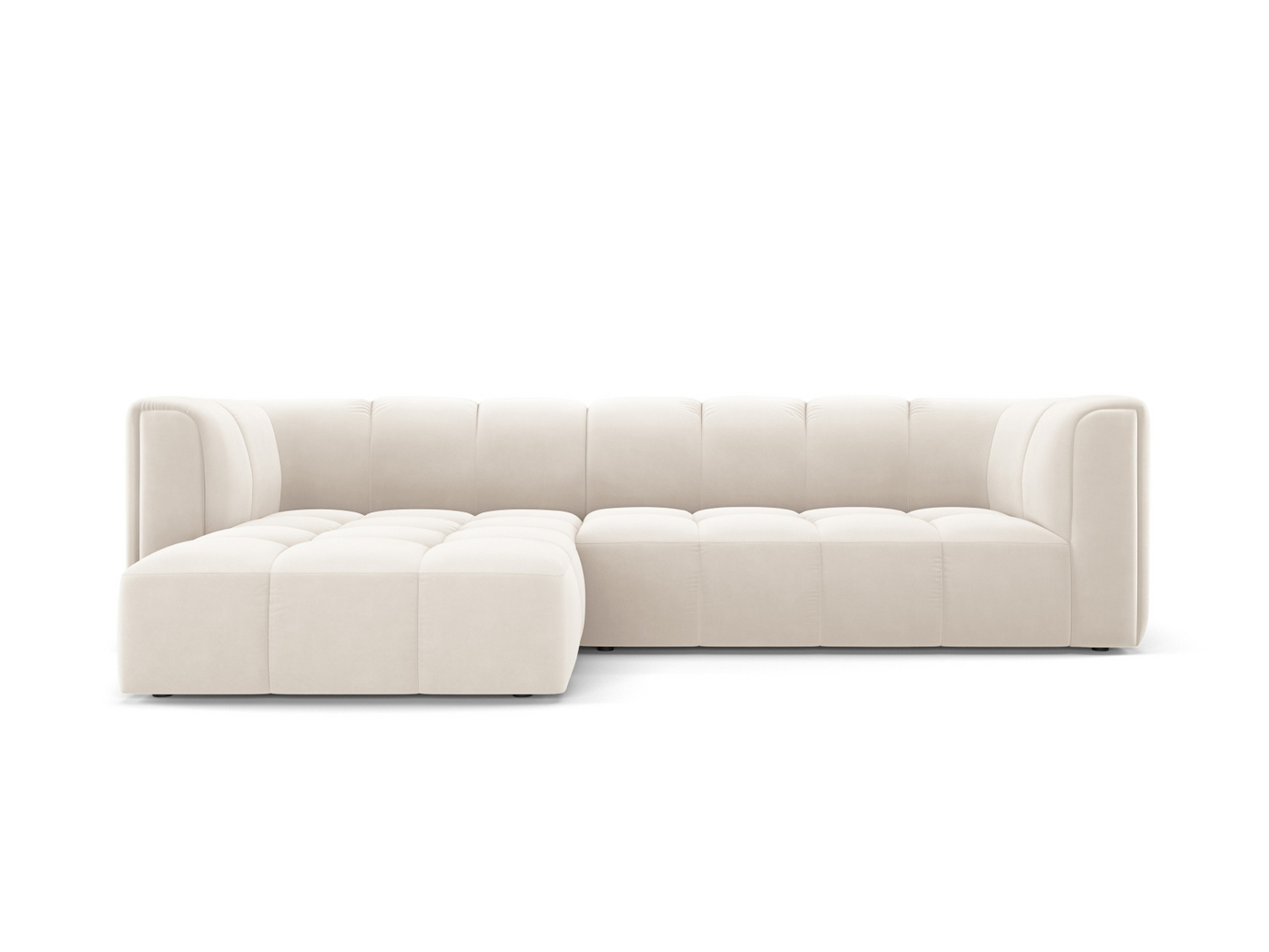 Cosmopolitan Design venstrevendt fløyelsmodulhjørnesofa, 
