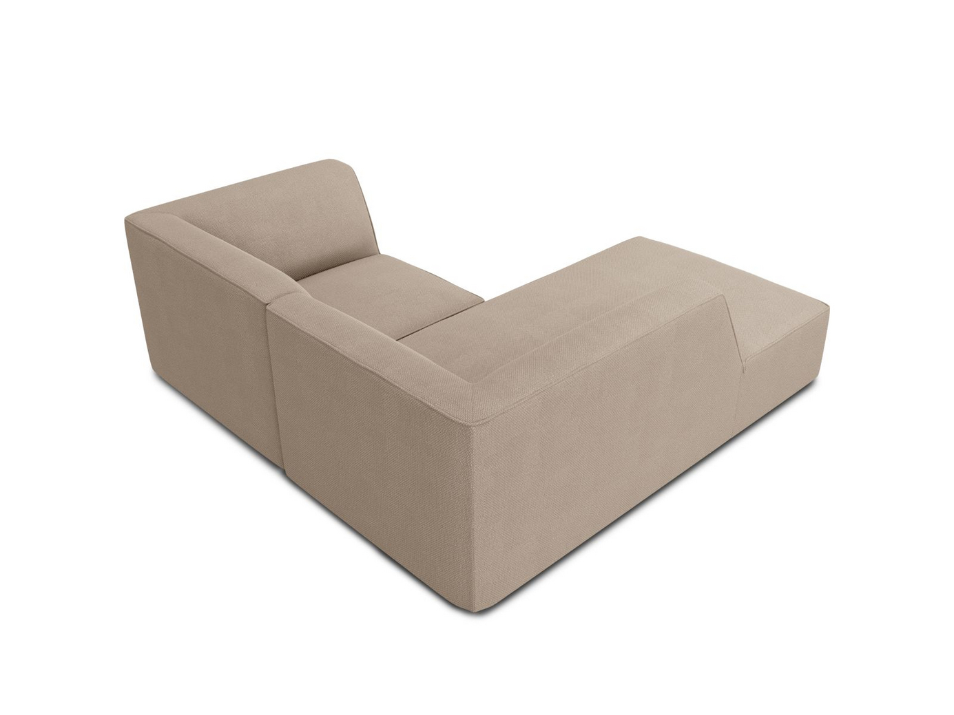 Cosmopolitan Design venstrevendt modulhjørnesofa, "Siena", 3-seter, 186 × 180 × 69 cm, Ottawa, svarte plastben