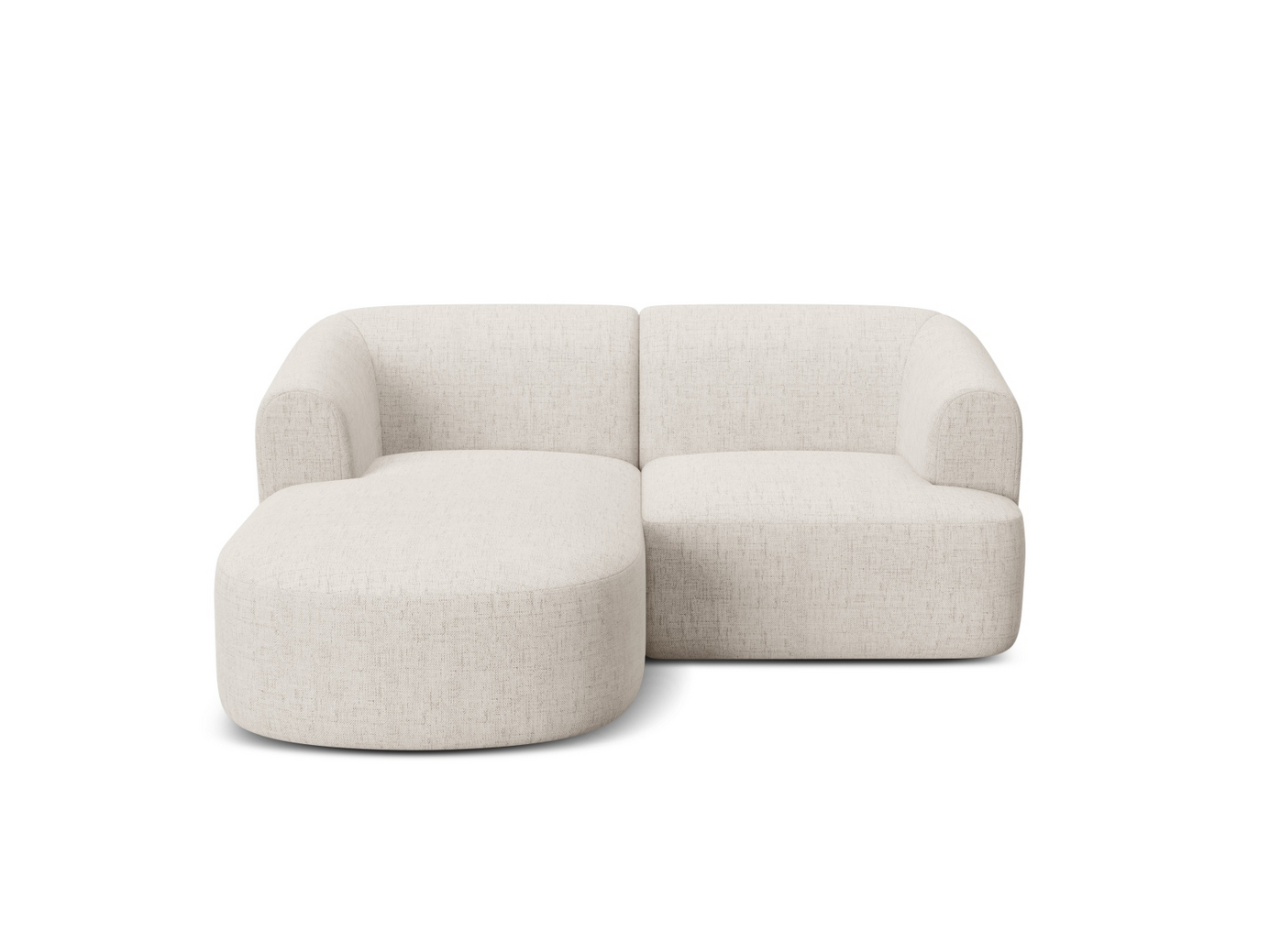 Cosmopolitan Design venstrevendt modulhjørnesofa, "Campi", 3-seter, 180 × 156 × 70 cm, Moly, svarte plastben