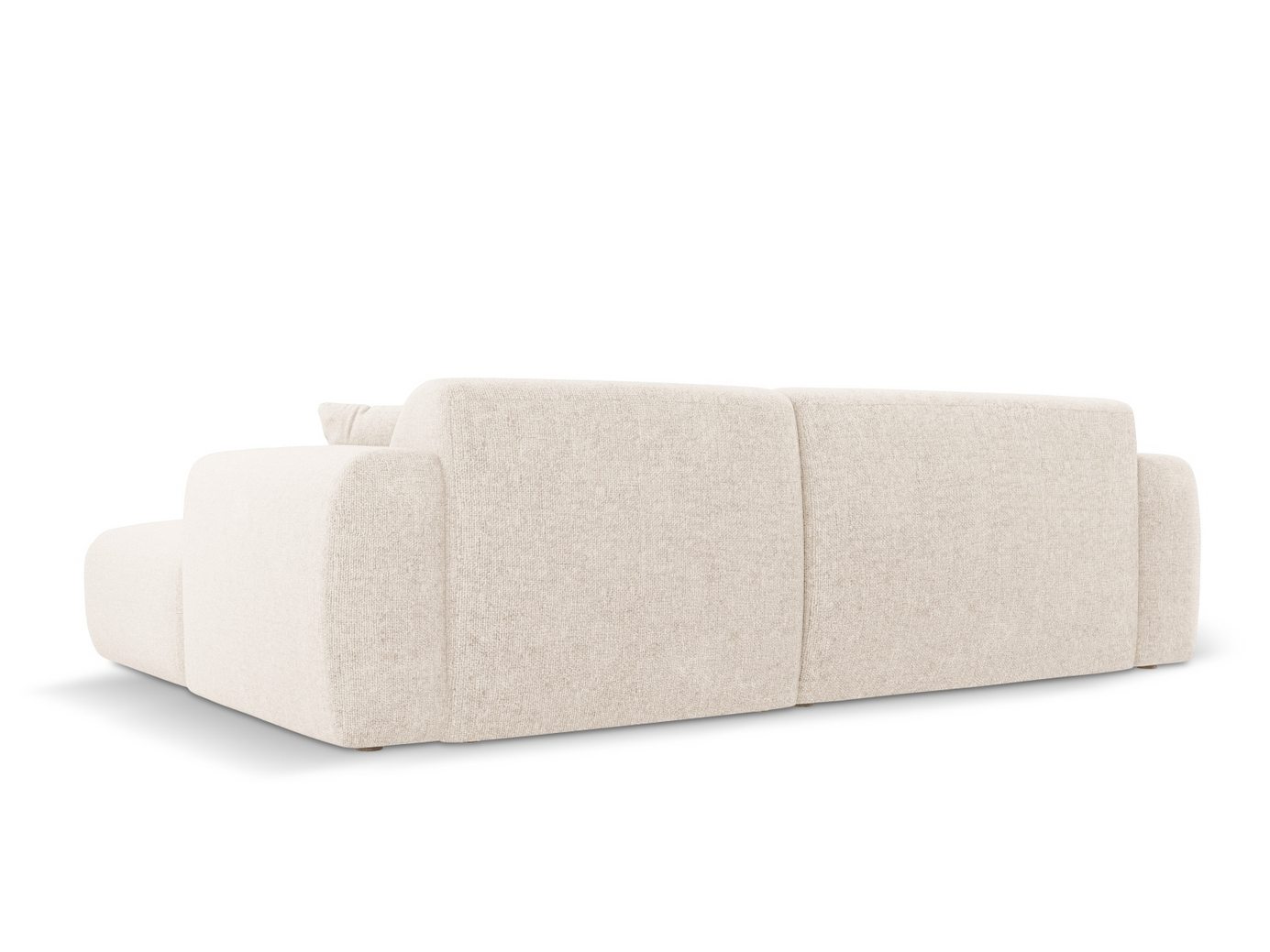 Cosmopolitan Design venstrevendt hjørnesofa, "Nolio", 4-seter, 235 × 170 × 72 cm, Haga, svarte plastben