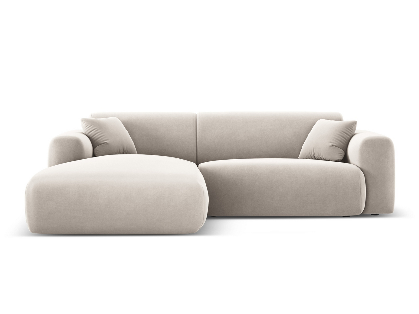 Cosmopolitan Design venstrevendt fløyelshjørnesofa, 