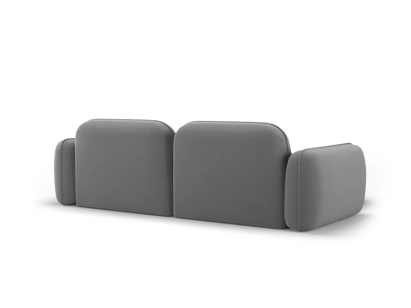 Cosmopolitan Design venstrevendt fløyelsmodulhjørnesofa, "Sydney", 3-seter, 230 × 165 × 70 cm, Casino, svarte plastben