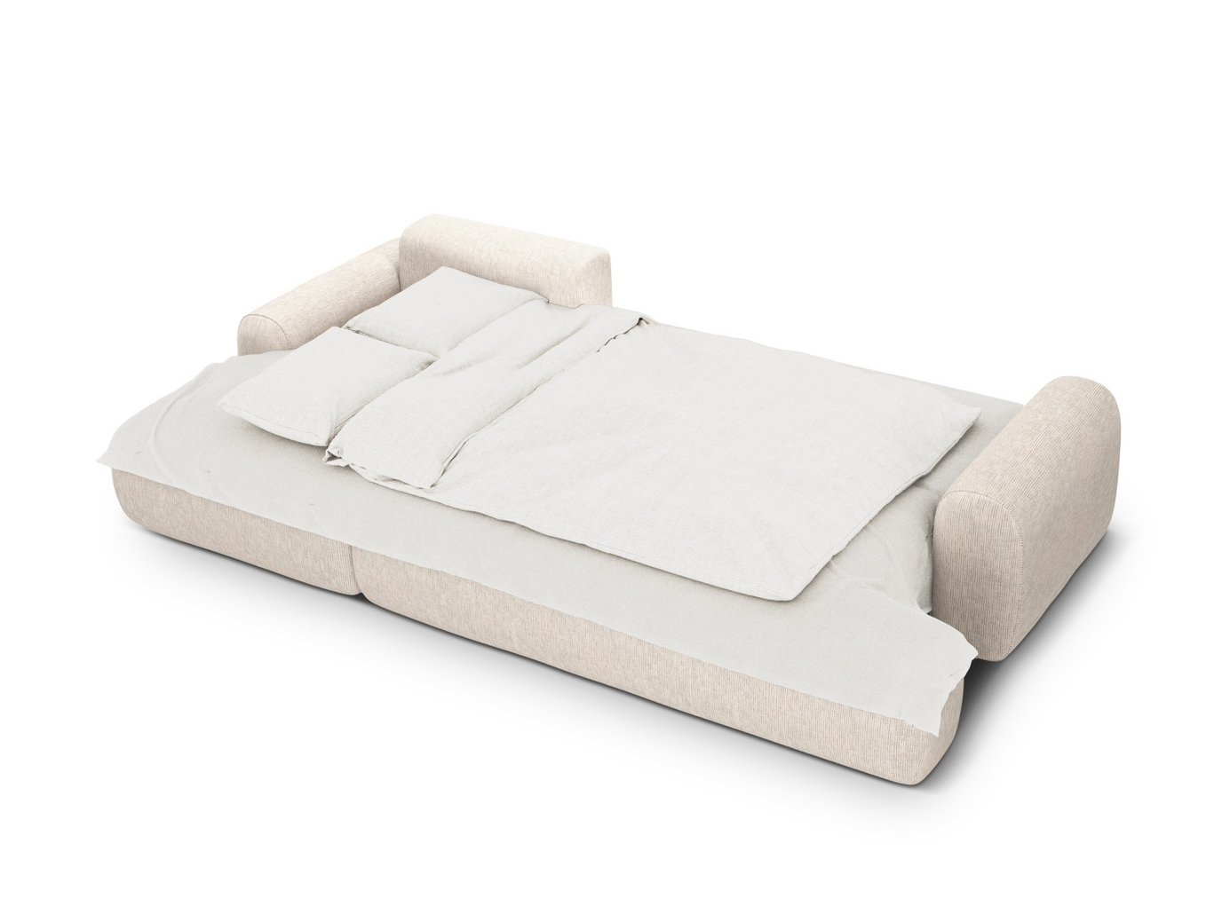 Cosmopolitan Design venstrevendt hjørnesovesofa med oppbevaring, "Calma", 3-seter, 275 × 142 × 84 cm, Baltimore, svarte plastben