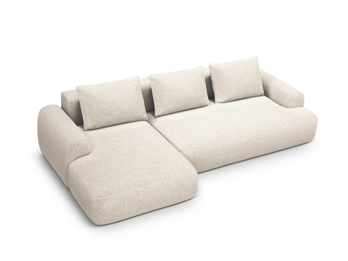 Cosmopolitan Design venstrevendt hjørnesovesofa med oppbevaring, 