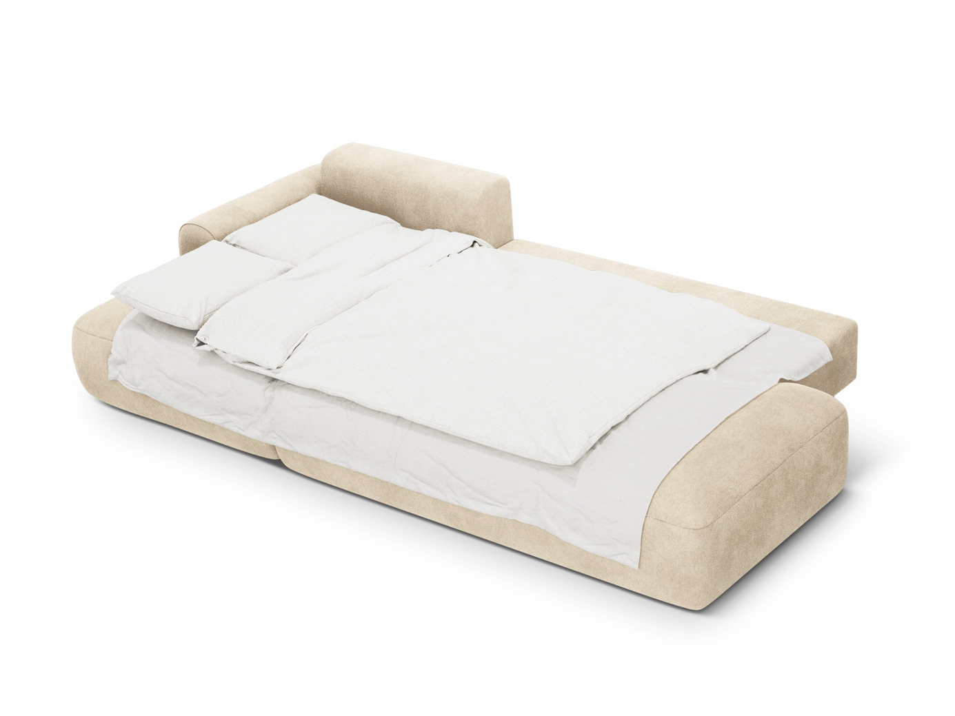 Cosmopolitan Design venstrevendt fløyelshjørnesovesofa med oppbevaring, "Calma", 5-seter, 275 × 142 × 84 cm, Vogue, svarte plastben