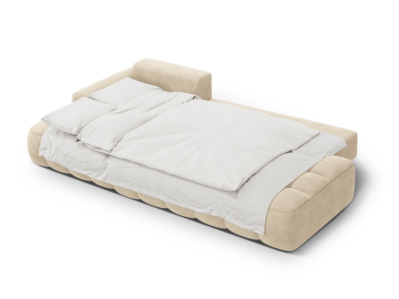 Cosmopolitan Design venstrevendt fløyelshjørnesovesofa med oppbevaring, "Linz", 3-seter, 275 × 142 × 84 cm, Vogue, svarte plastben, Variant LCFO_120