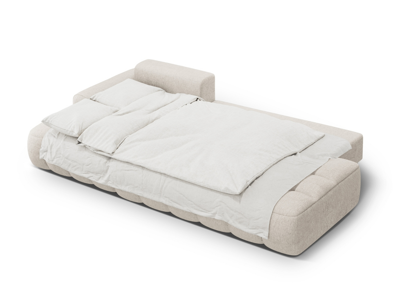 Cosmopolitan Design venstrevendt hjørnesovesofa med oppbevaring, "Linz", 3-seter, 275 × 142 × 84 cm, Sorella, svarte plastben, Variant LCFO_193