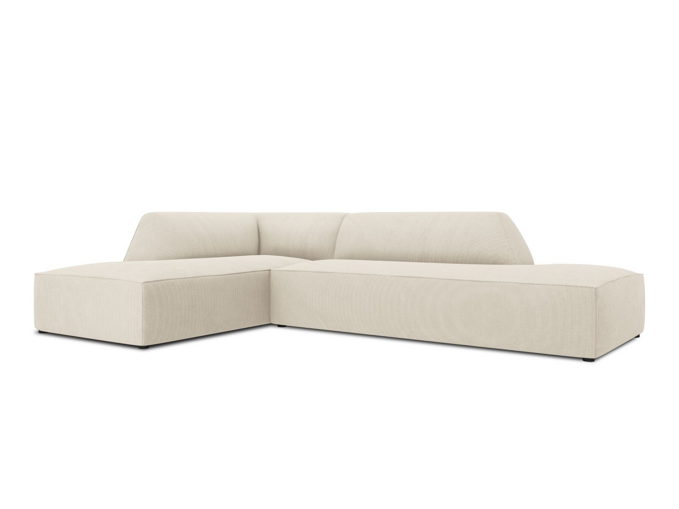 Cosmopolitan Design venstrevendt modulhjørnesofa, "Siena", 4-seter, 273 × 180 × 69 cm, Scala, svarte plastben, Variant LCO_100