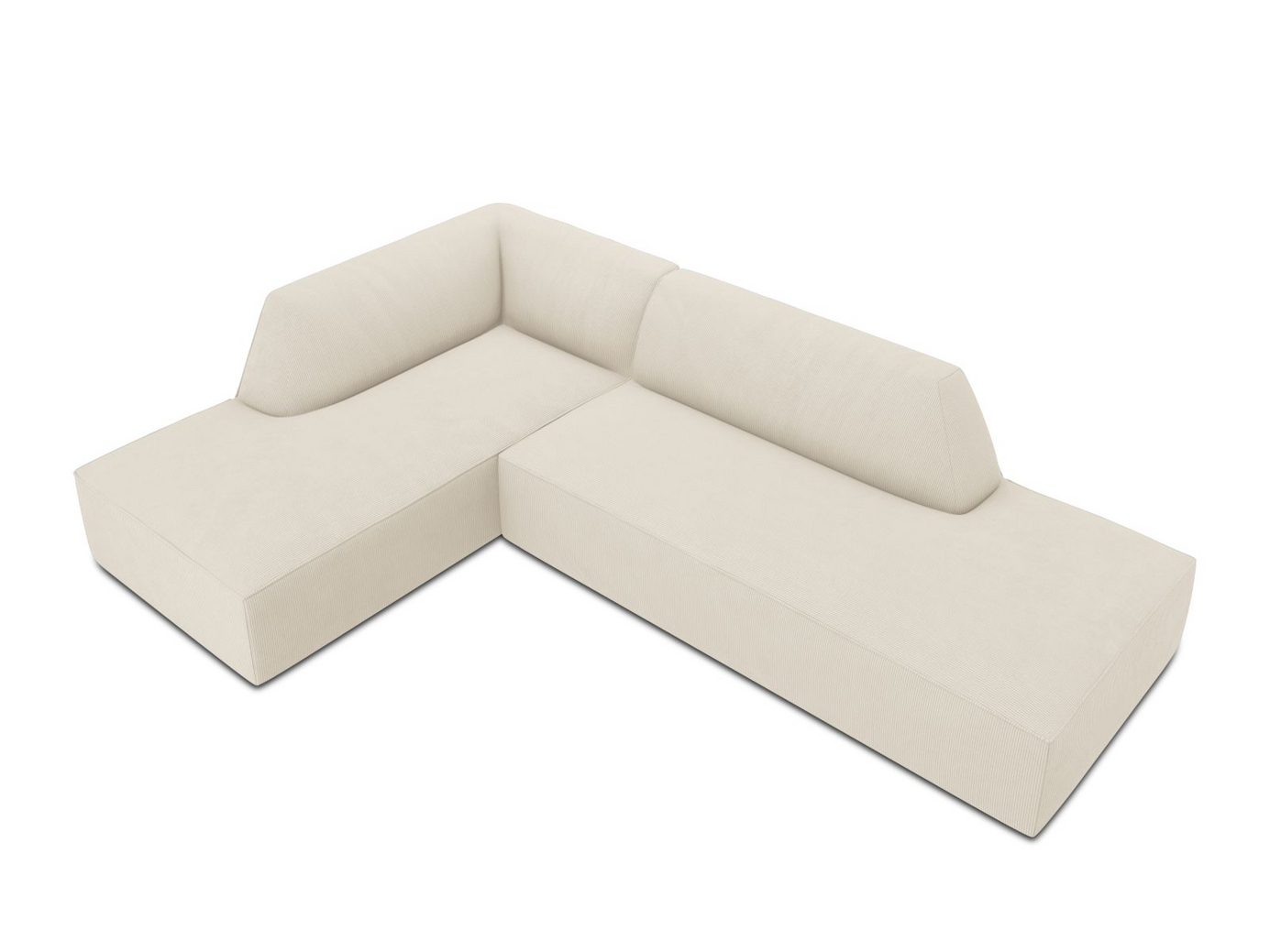 Cosmopolitan Design venstrevendt modulhjørnesofa, "Siena", 4-seter, 273 × 180 × 69 cm, Scala, svarte plastben, Variant LCO_100
