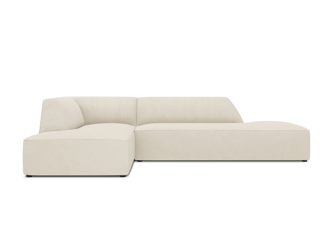 Cosmopolitan Design venstrevendt modulhjørnesofa, "Siena", 4-seter, 273 × 180 × 69 cm, Scala, svarte plastben, Variant LCO_100