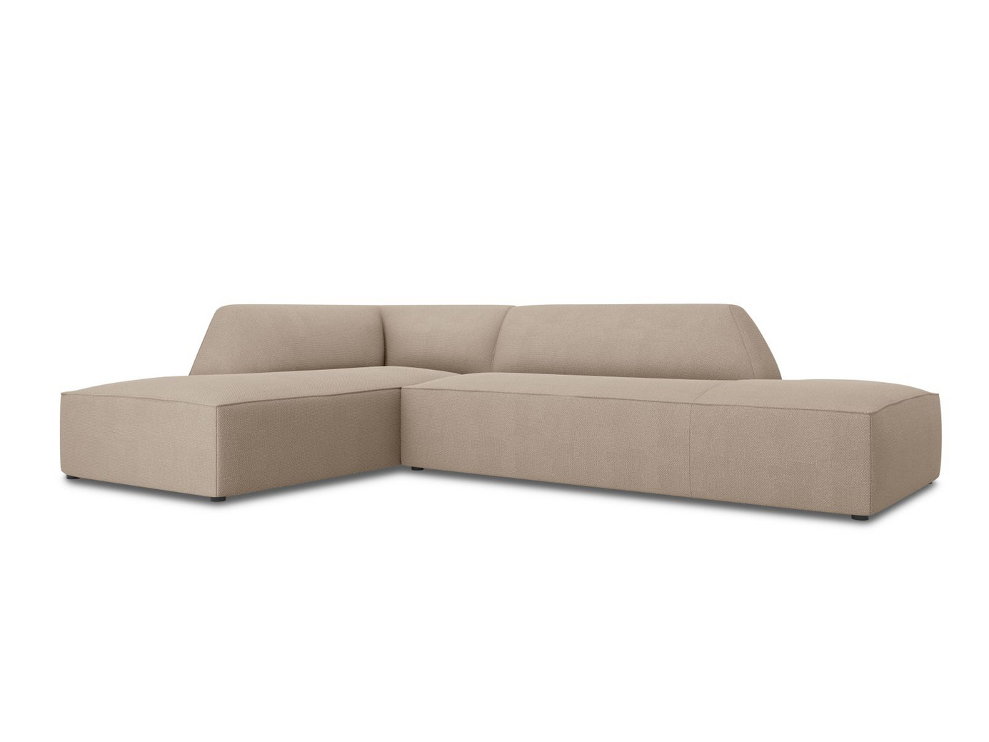 Cosmopolitan Design venstrevendt modulhjørnesofa, "Siena", 4-seter, 273 × 180 × 69 cm, Ottawa, svarte plastben, Variant LCO_137