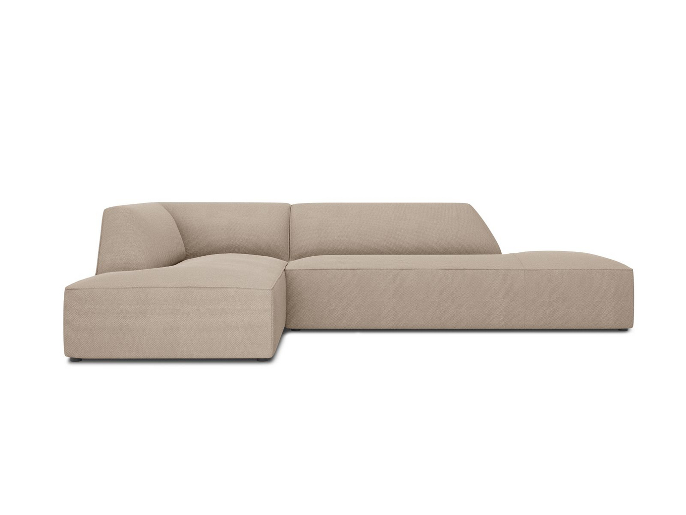 Cosmopolitan Design venstrevendt modulhjørnesofa, "Siena", 4-seter, 273 × 180 × 69 cm, Ottawa, svarte plastben, Variant LCO_137