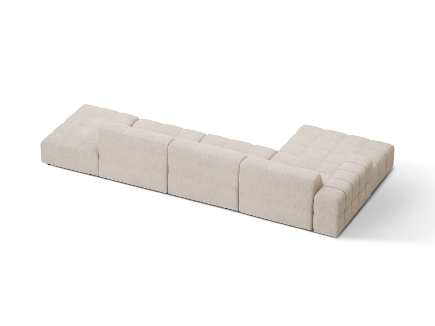 Cosmopolitan Design venstrevendt hjørnesofa, "Chicago", 5-seter, 348 × 167 × 78 cm, Eden 10, svarte plastben
