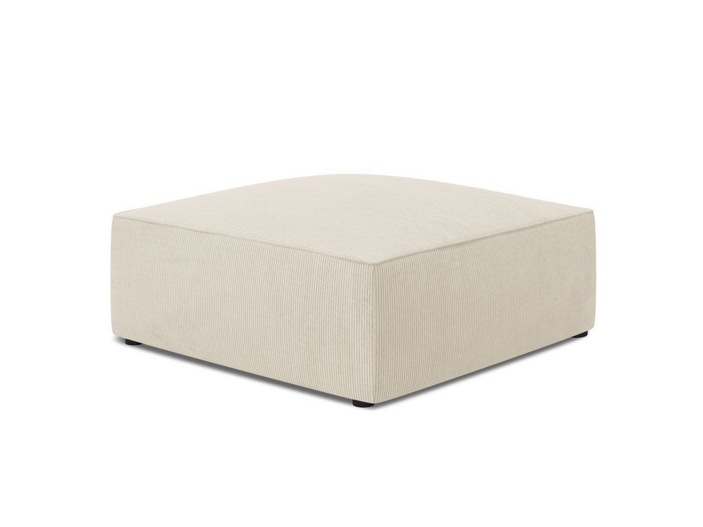 Cosmopolitan Design puff, "Siena", 1-seter, 93 × 93 × 40 cm, Scala, svarte plastben