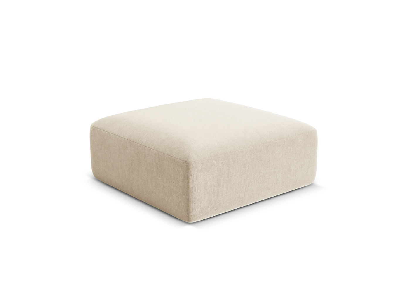 Cosmopolitan Design fløyelspuff, "Campi", 1-seter, 90 × 90 × 40 cm, Vogue, svarte plastben