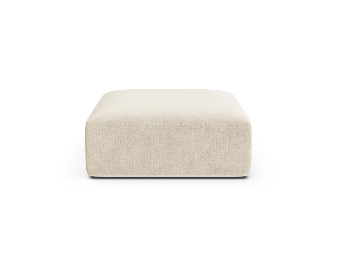 Cosmopolitan Design fløyelspuff, "Campi", 1-seter, 90 × 90 × 40 cm, Vogue, svarte plastben