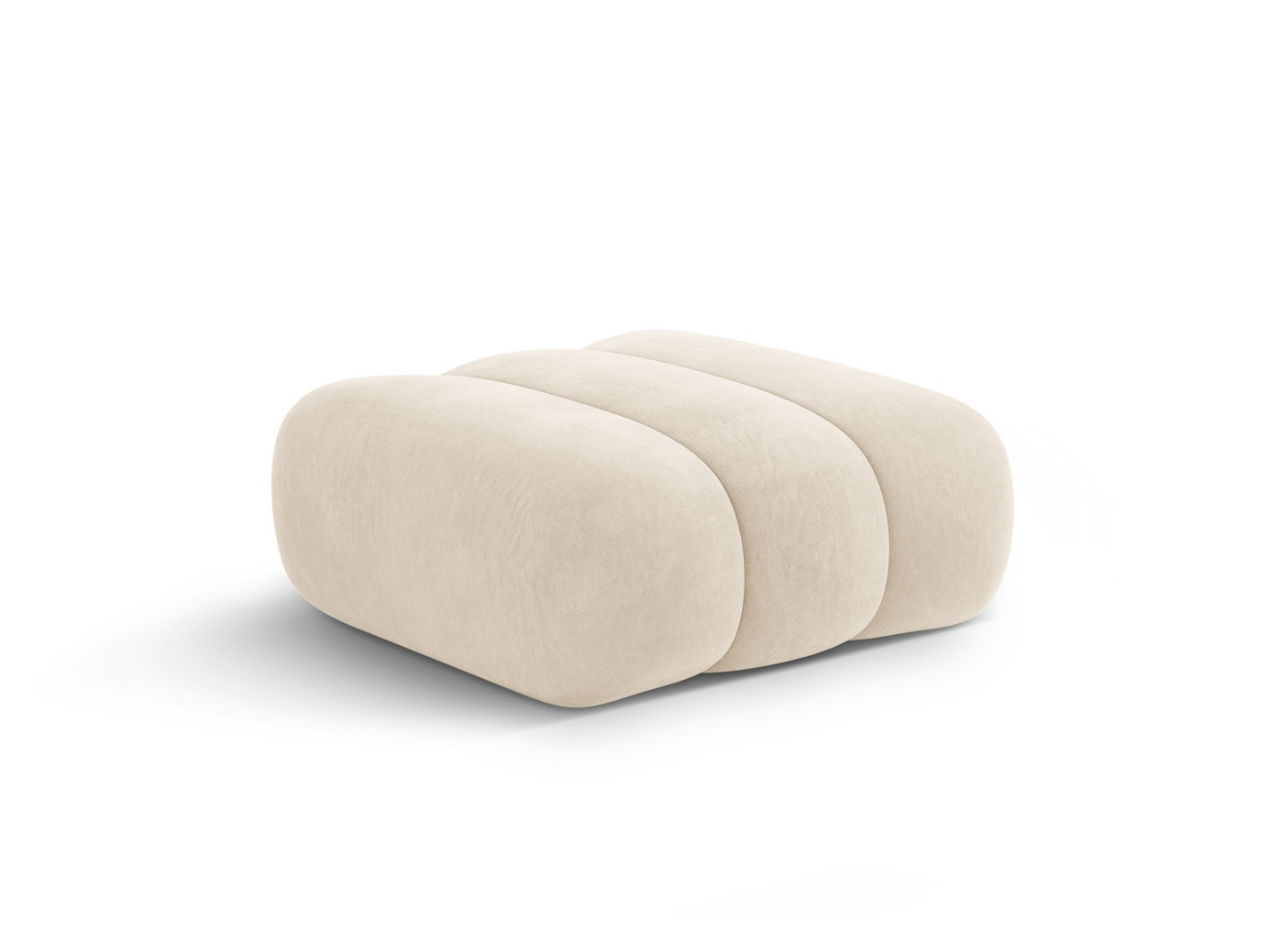 Cosmopolitan Design fløyelspuff, "Koge", 1-seter, 95 × 95 × 40 cm, Vogue, svarte plastben