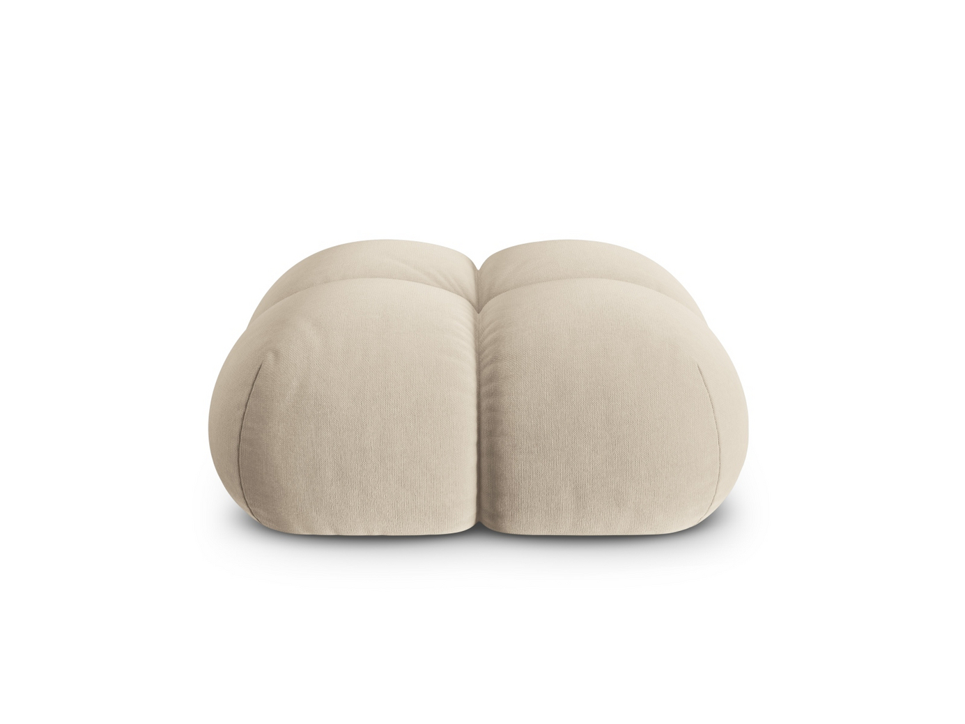 Cosmopolitan Design fløyelspuff, "Loretto", 1-seter, 90 × 90 × 40 cm, Vogue, svarte plastben