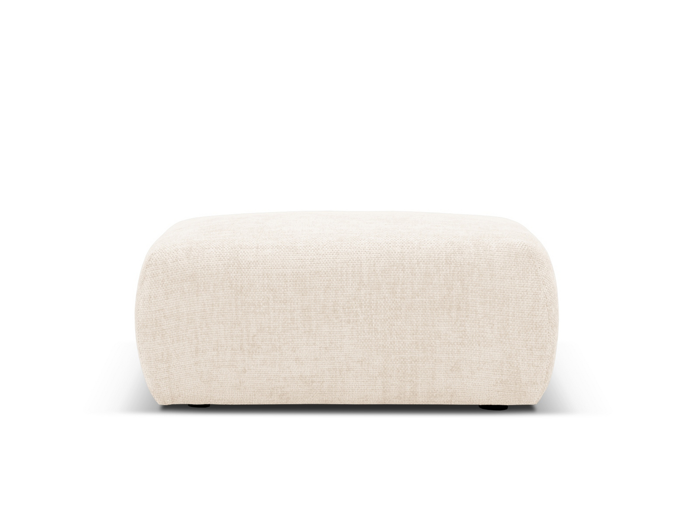 Cosmopolitan Design puff, "Matera", 1-seter, 86 × 68 × 40 cm, Haga, svarte plastben