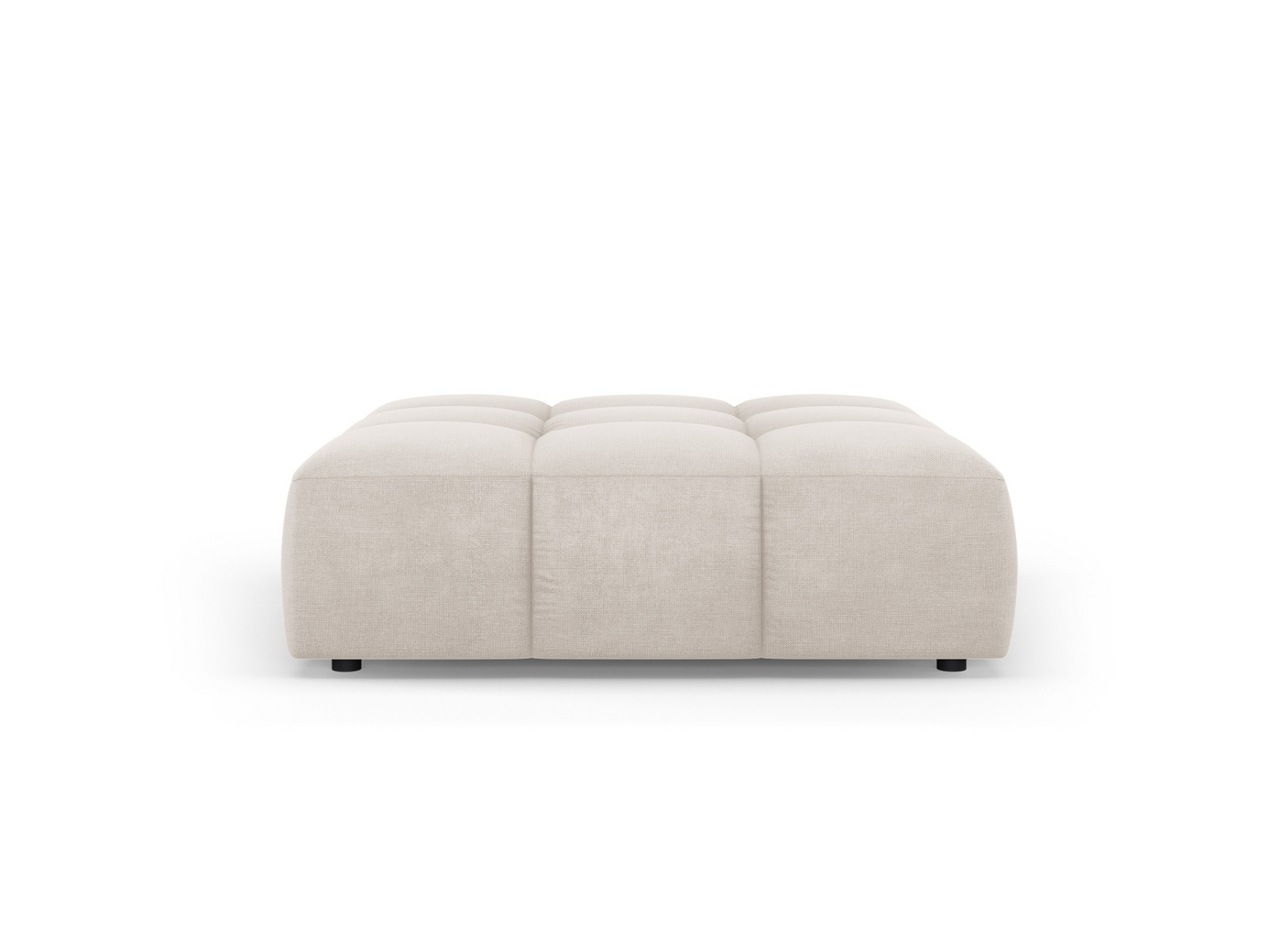Cosmopolitan Design puff, "Moritz", 1-seter, 96 × 96 × 38 cm, Rebel, svarte plastben