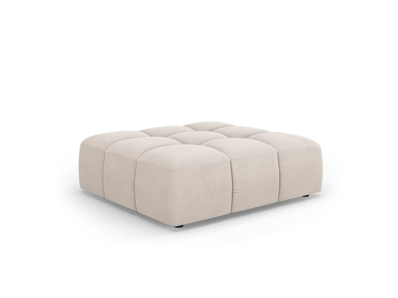 Cosmopolitan Design puff, "Moritz", 1-seter, 96 × 96 × 38 cm, Rebel, svarte plastben