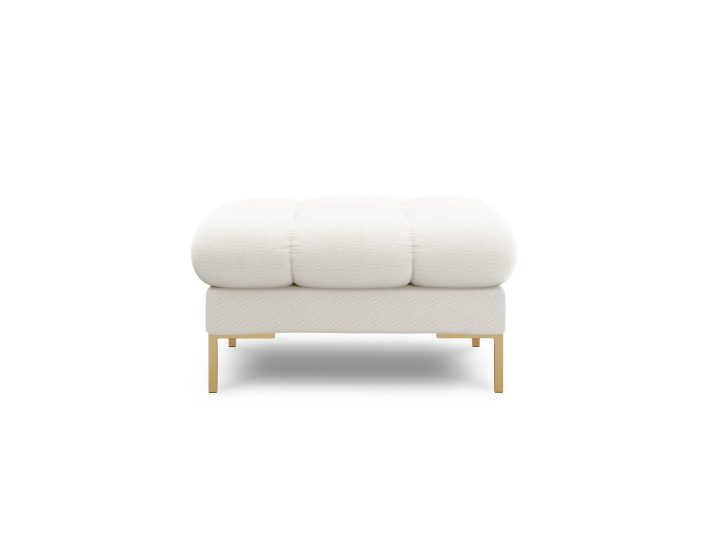 Cosmopolitan Design puff, "Bali", 1-seter, 60 × 60 × 41 cm, Neve, gullfargede metallben