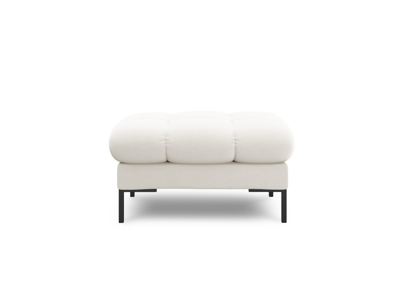 Cosmopolitan Design puff, "Bali", 1-seter, 60 × 60 × 41 cm, Neve, svarte metallben