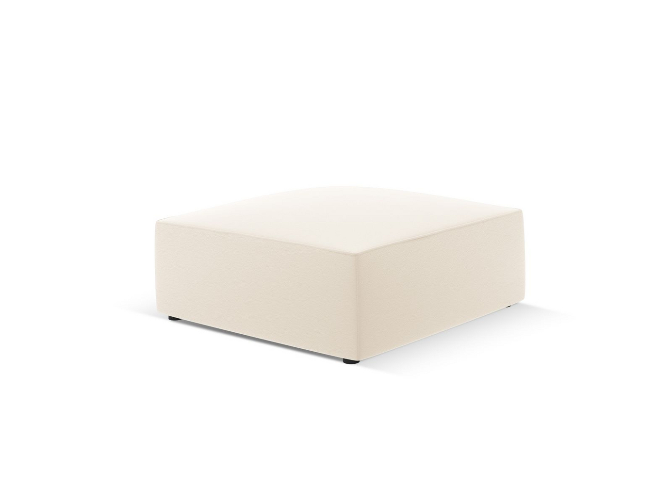 Cosmopolitan Design kunstlærpuff, "Siena", 1-seter, 93 × 93 × 40 cm, Pacifico, svarte plastben