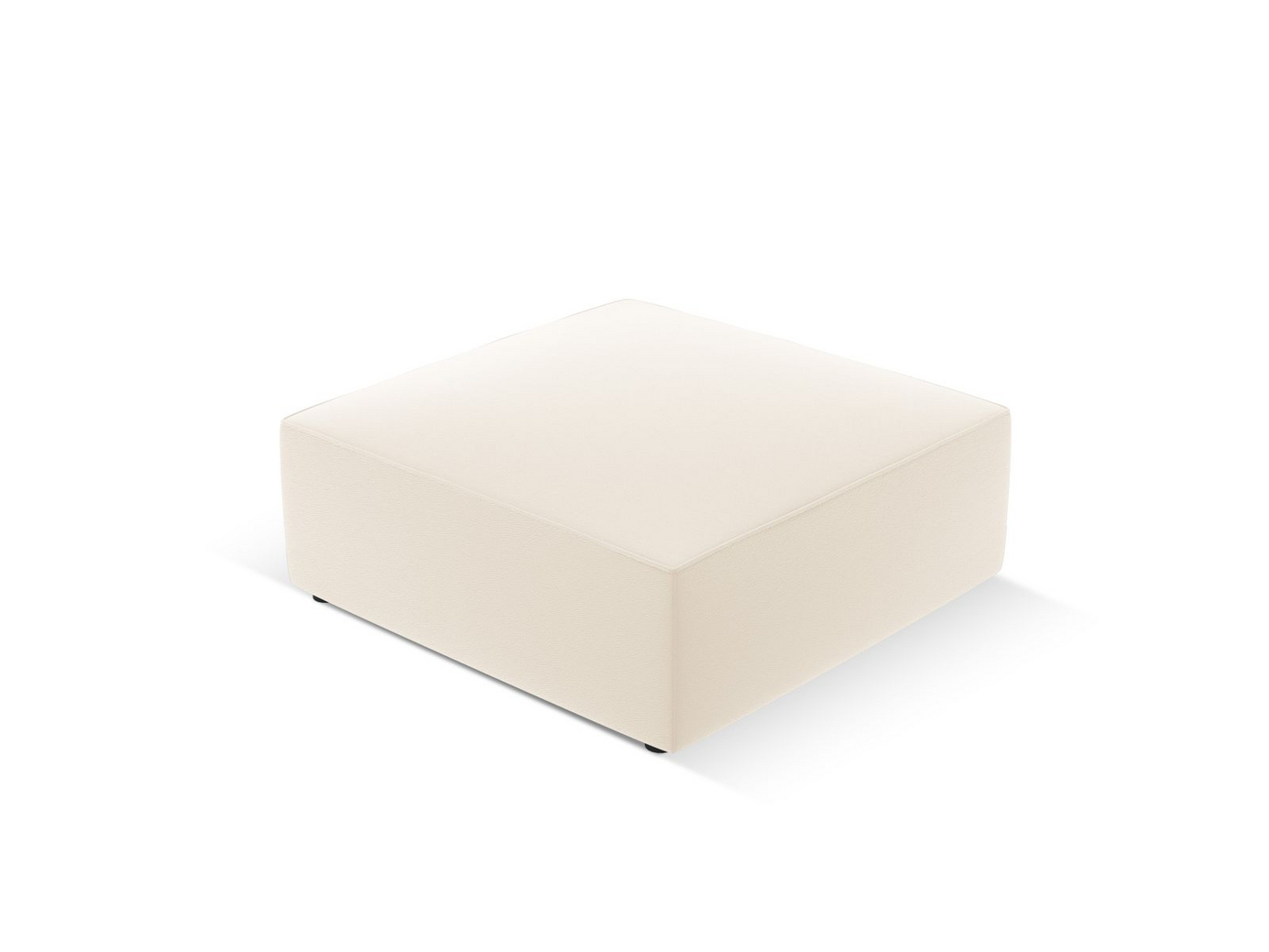 Cosmopolitan Design kunstlærpuff, "Siena", 1-seter, 93 × 93 × 40 cm, Pacifico, svarte plastben