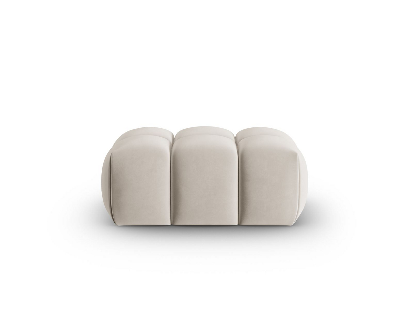 Cosmopolitan Design fløyelspuff, "Verona", 1-seter, 60 × 85 × 40 cm, Casino, svarte plastben