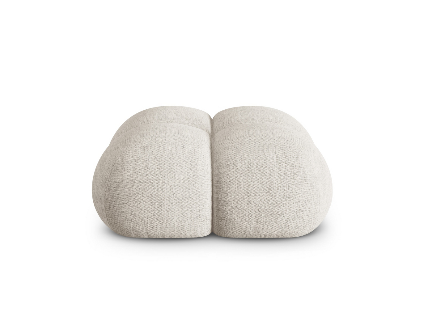 Cosmopolitan Design puff, "Loretto", 1-seter, 90 × 90 × 40 cm, Sorella, svarte plastben