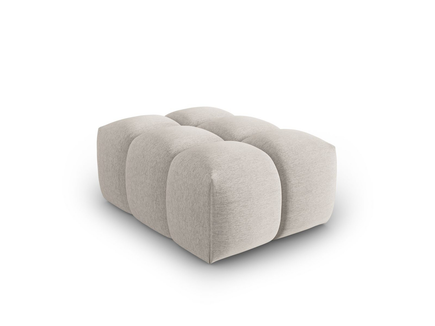 Cosmopolitan Design puff, "Verona", 1-seter, 60 × 85 × 40 cm, Sorella, svarte plastben