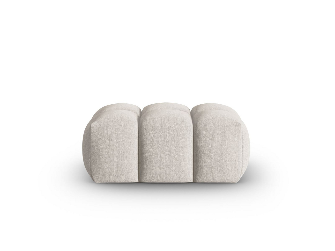 Cosmopolitan Design puff, "Verona", 1-seter, 60 × 85 × 40 cm, Sorella, svarte plastben