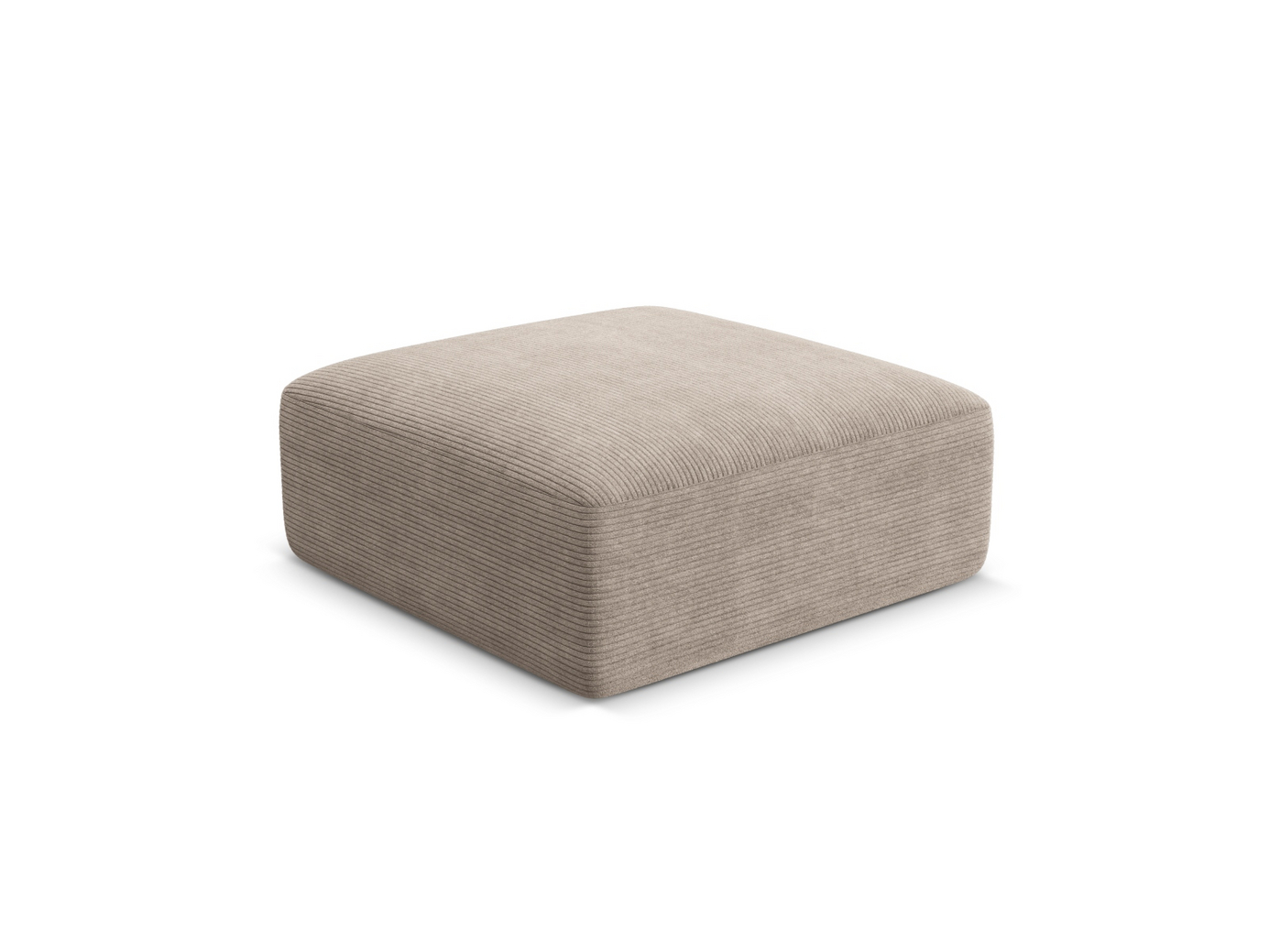 Cosmopolitan Design puff, "Campi", 1-seter, 90 × 90 × 40 cm, Lincoln, svarte plastben