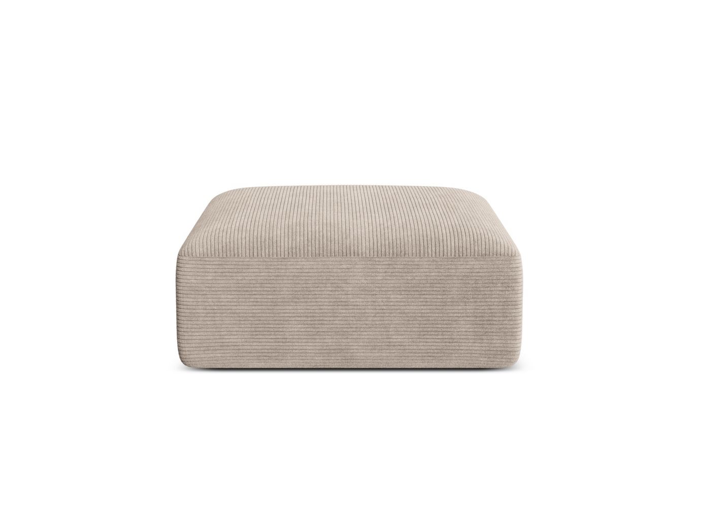 Cosmopolitan Design puff, "Campi", 1-seter, 90 × 90 × 40 cm, Lincoln, svarte plastben