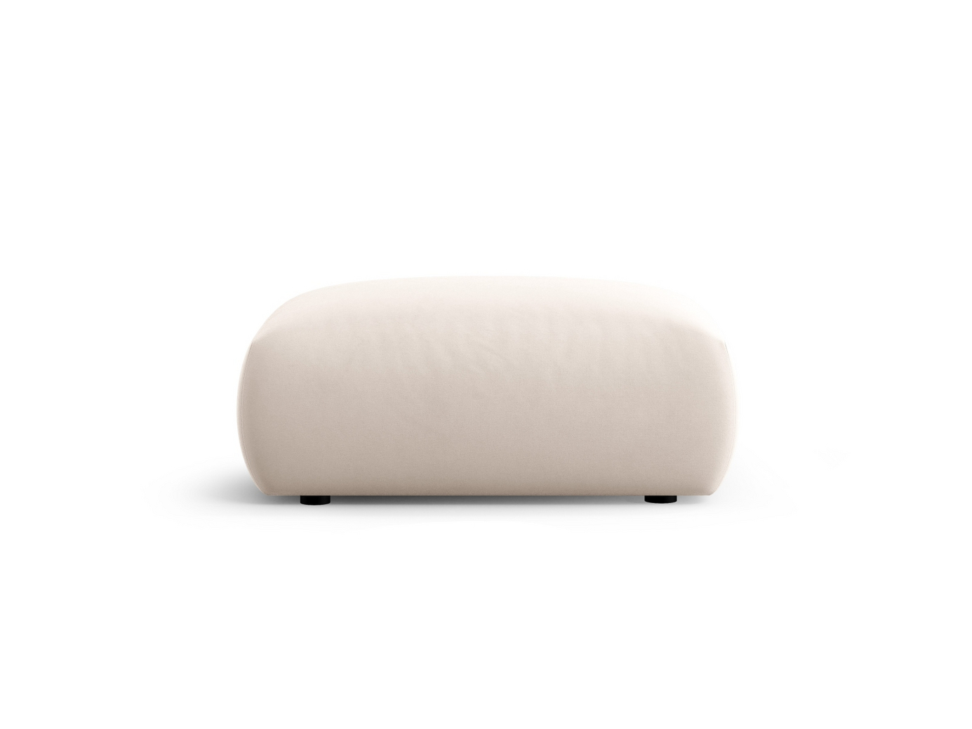 Cosmopolitan Design fløyelspuff, "Matera", 1-seter, 86 × 68 × 40 cm, Salvador, svarte plastben